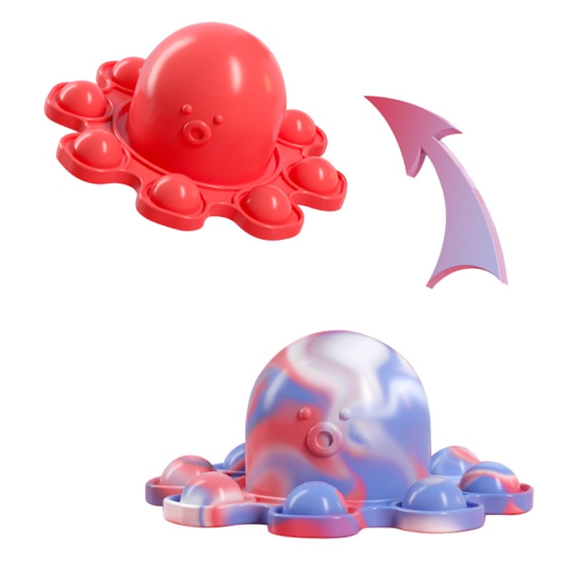 Octopus Push Pop It Keychain