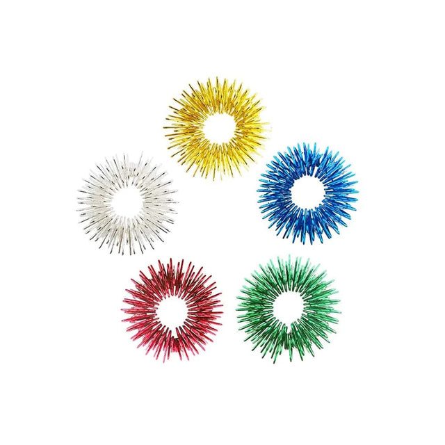 Spiky Sensory Fidget Rings (5 Pieces)